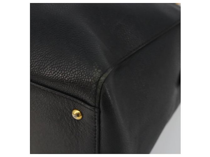 Borsa a Spalla CHANEL con Catena in Pelle Caviar Nera e Oro CC Auth 186613V Nero D'oro - vista 9
