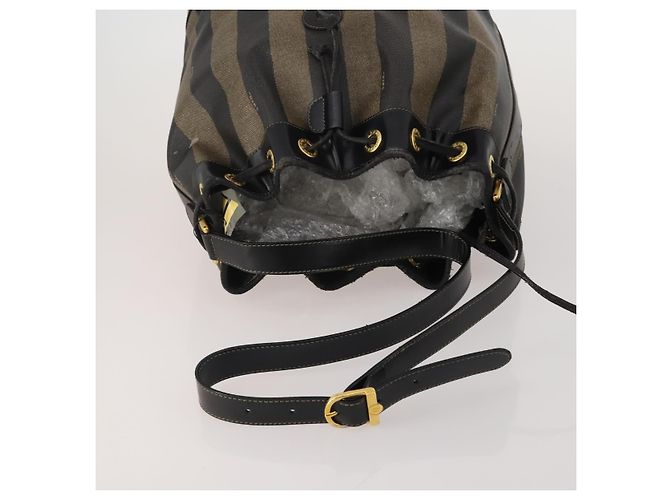 FENDI Borsa a Spalla Pecan PVC 2 Set Marrone Nero Auth bs35857 - vista 5