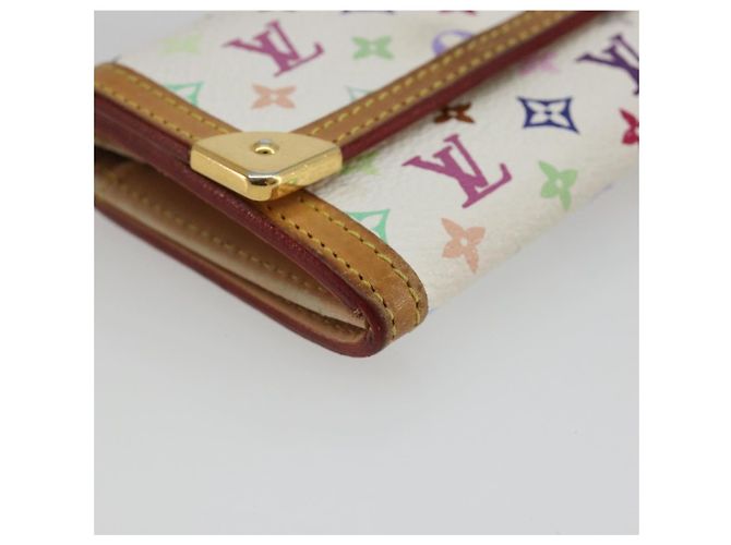 LOUIS VUITTON Münzbeutel Pla Coin Purse Multicolor White M92657 Auth 190685 Weiß - Ansicht 14