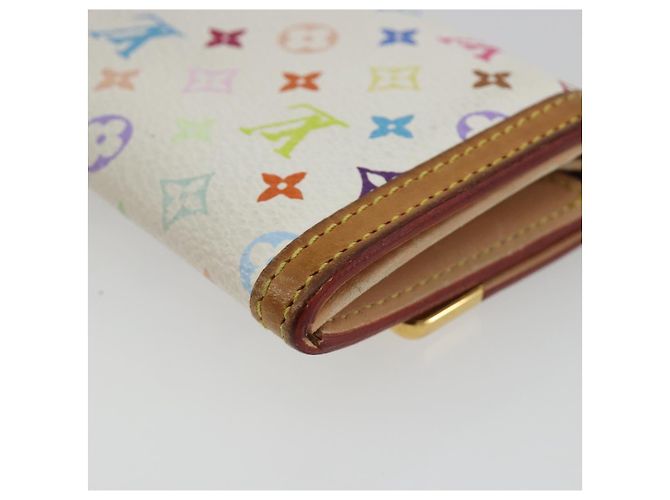 LOUIS VUITTON Münzbeutel Pla Coin Purse Multicolor White M92657 Auth 190685 Weiß - Ansicht 15