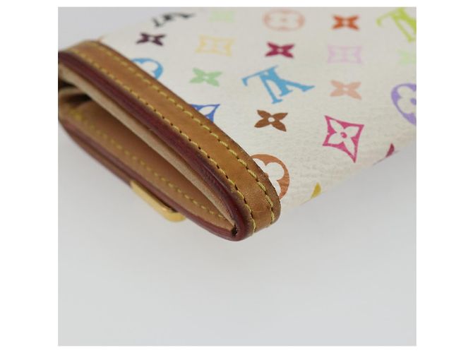 LOUIS VUITTON Münzbeutel Pla Coin Purse Multicolor White M92657 Auth 190685 Weiß - Ansicht 16