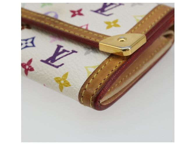 LOUIS VUITTON Münzbeutel Pla Coin Purse Multicolor White M92657 Auth 190685 Weiß - Ansicht 7