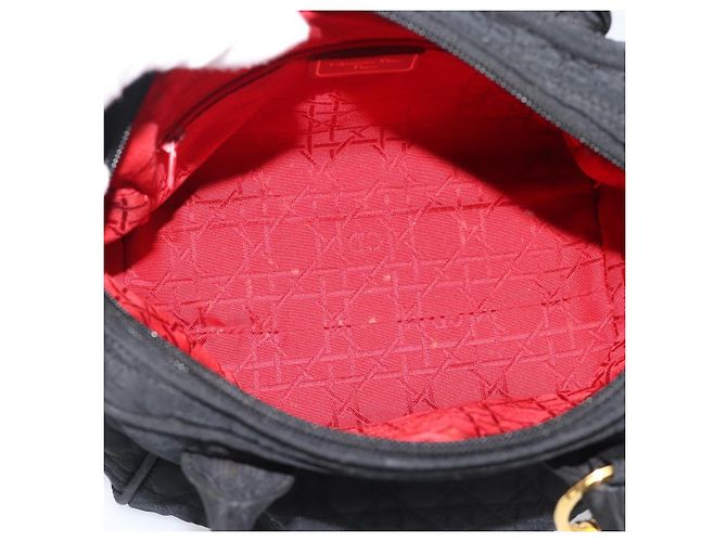 Borsa Christian Dior Canage in tela nera e oro Auth 190803 Nero D'oro - vista 11
