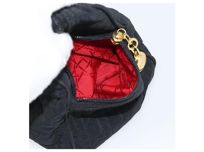 Borsa Christian Dior Canage in tela nera e oro Auth 190803 Nero D'oro - vista 22