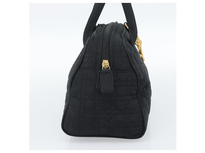 Borsa Christian Dior Canage in tela nera e oro Auth 190803 Nero D'oro - vista 3