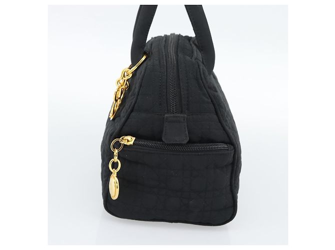 Borsa Christian Dior Canage in tela nera e oro Auth 190803 Nero D'oro - vista 4