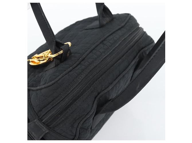 Borsa Christian Dior Canage in tela nera e oro Auth 190803 Nero D'oro - vista 6