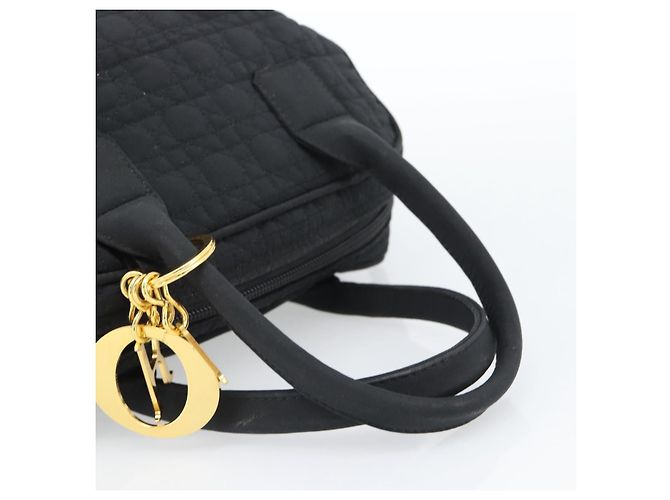 Borsa Christian Dior Canage in tela nera e oro Auth 190803 Nero D'oro - vista 7