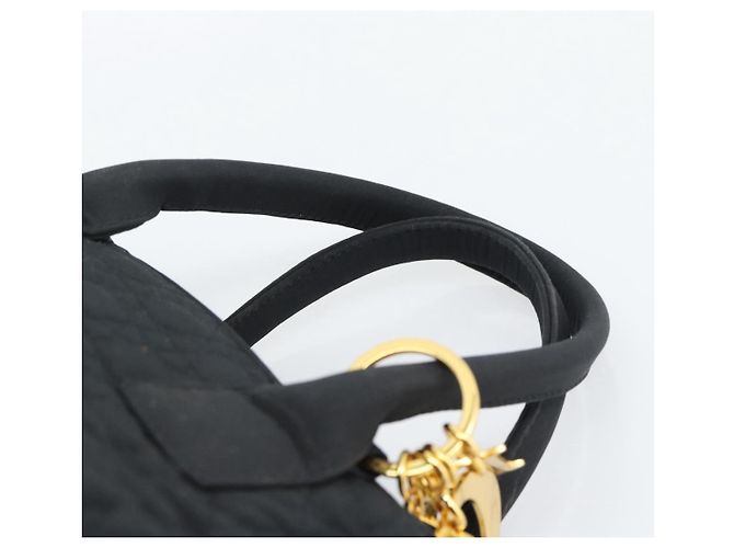 Borsa Christian Dior Canage in tela nera e oro Auth 190803 Nero D'oro - vista 8