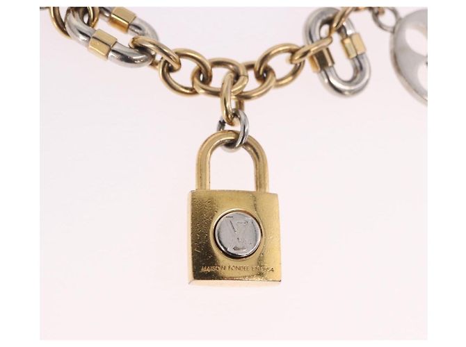 Charm per borsa Chain LV Padlock LOUIS VUITTON in metallo Tonalità Oro M00538 LV Auth 190446M - vista 3