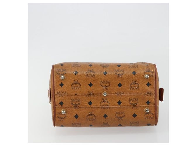 Borsa MCM Vicetos in PVC e pelle marrone oro Auth BA13884 D'oro - vista 5