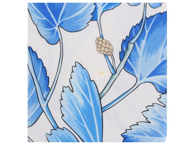 Hermès HERMES Carre 90 Sciarpa L'ARBRE de SOIE Seta Blu Autentica 189417M - vista 27