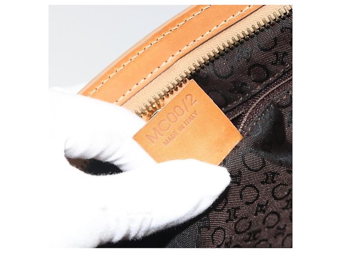Céline Clutch con catena CELINE C Macadam in scamosciato marrone e oro Auth ka5100A D'oro - vista 12