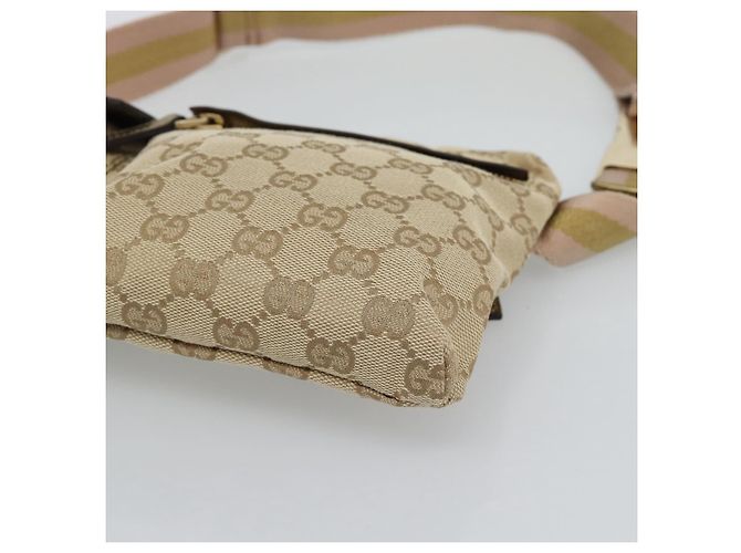 Marsupio GUCCI GG Canvas Beige Oro 28566 Auth ka5124 D'oro - vista 14