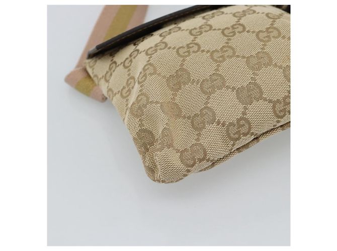 Marsupio GUCCI GG Canvas Beige Oro 28566 Auth ka5124 D'oro - vista 15