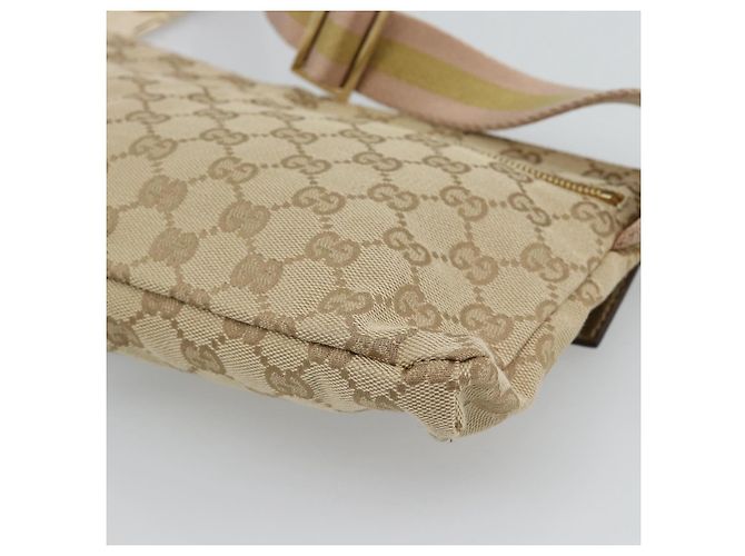 Marsupio GUCCI GG Canvas Beige Oro 28566 Auth ka5124 D'oro - vista 16