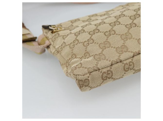 Marsupio GUCCI GG Canvas Beige Oro 28566 Auth ka5124 D'oro - vista 17