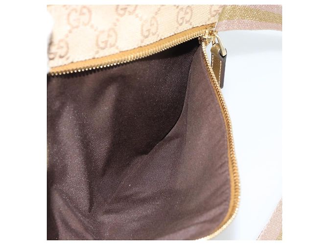 Marsupio GUCCI GG Canvas Beige Oro 28566 Auth ka5124 D'oro - vista 22