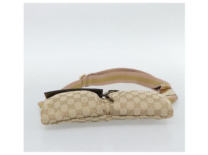 Marsupio GUCCI GG Canvas Beige Oro 28566 Auth ka5124 D'oro - vista 5