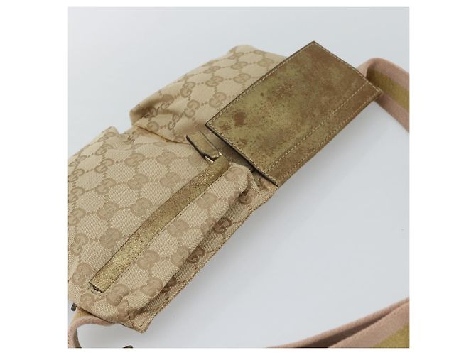 Marsupio GUCCI GG Canvas Beige Oro 28566 Auth ka5124 D'oro - vista 6
