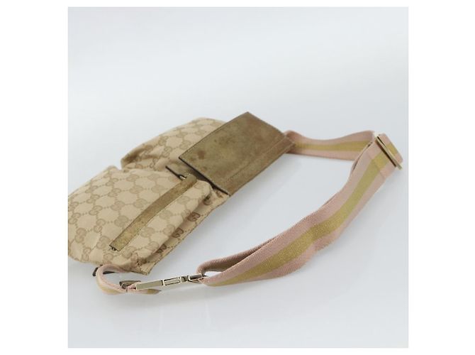 Marsupio GUCCI GG Canvas Beige Oro 28566 Auth ka5124 D'oro - vista 7