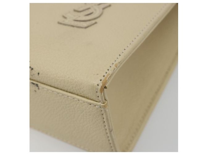 SAINT LAURENT Borsa in Pelle Gold Beige Auth gh097A D'oro - vista 12