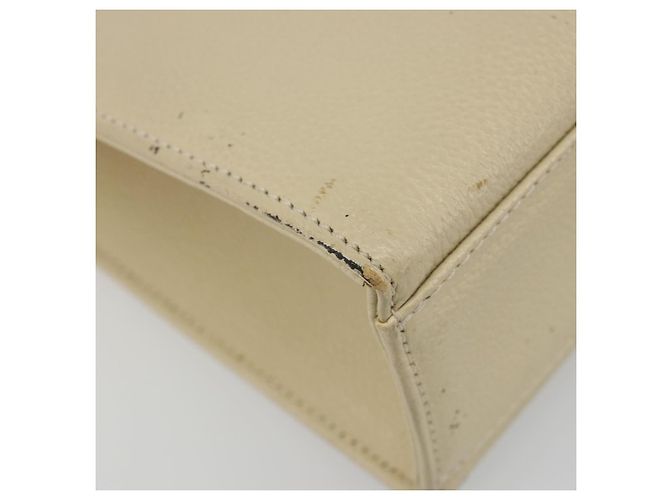 SAINT LAURENT Borsa in Pelle Gold Beige Auth gh097A D'oro - vista 13