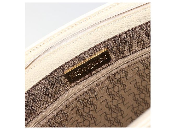 SAINT LAURENT Borsa in Pelle Gold Beige Auth gh097A D'oro - vista 19