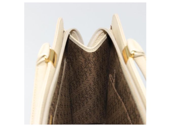 SAINT LAURENT Borsa in Pelle Gold Beige Auth gh097A D'oro - vista 21