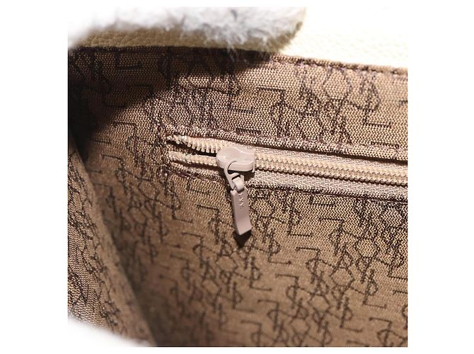 SAINT LAURENT Borsa in Pelle Gold Beige Auth gh097A D'oro - vista 23