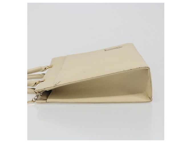 SAINT LAURENT Borsa in Pelle Gold Beige Auth gh097A D'oro - vista 6