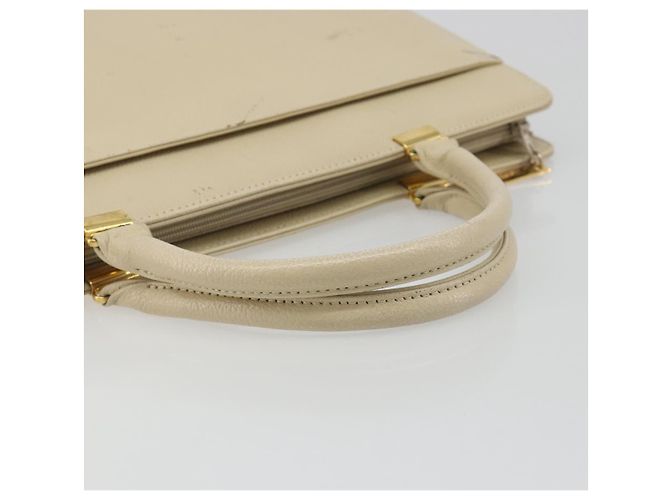 SAINT LAURENT Borsa in Pelle Gold Beige Auth gh097A D'oro - vista 8