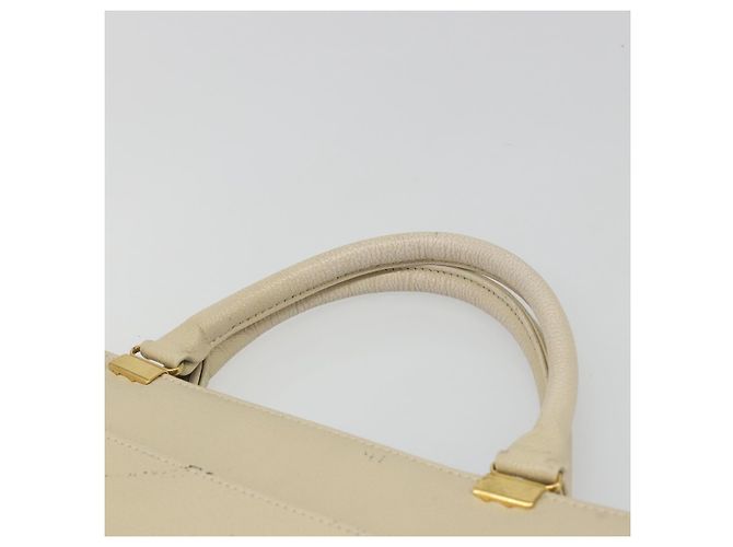 SAINT LAURENT Borsa in Pelle Gold Beige Auth gh097A D'oro - vista 9