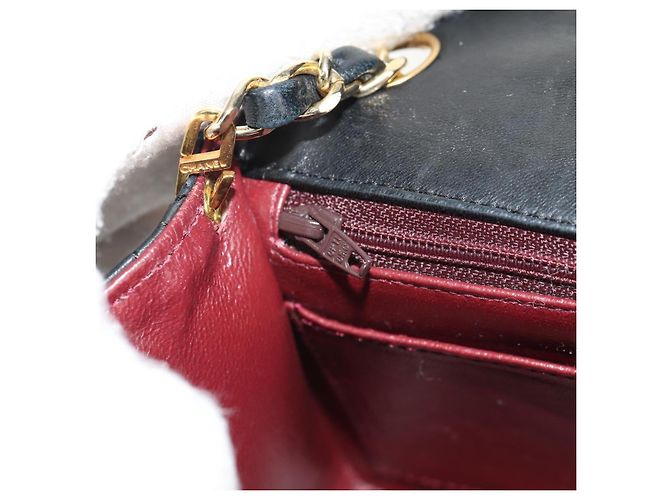 CHANEL Matelasse Chain Shoulder Bag Lamb Skin Black Gold CC Auth 146079SAV Nero D'oro - vista 23