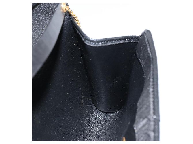 Borsa a tracolla con catena Christian Dior Honeycomb Canvas Black Gold Auth ep12064 Nero D'oro - vista 18