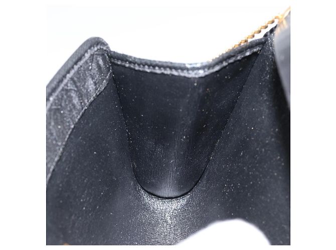 Borsa a tracolla con catena Christian Dior Honeycomb Canvas Black Gold Auth ep12064 Nero D'oro - vista 19