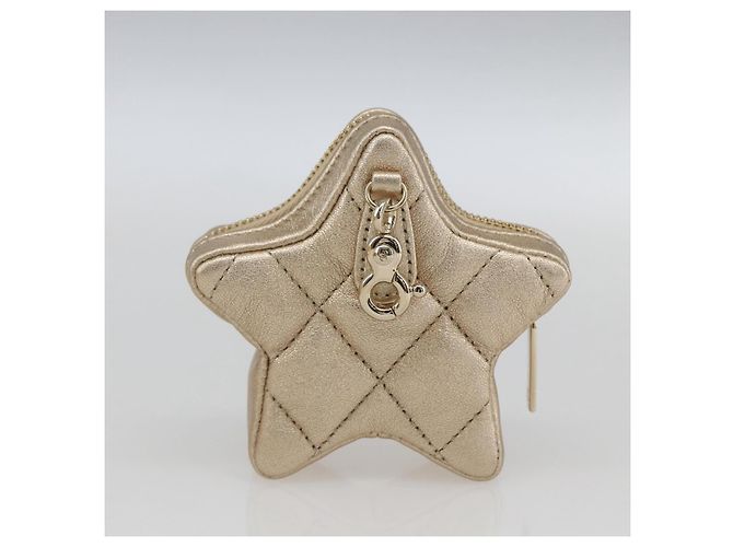 CHANEL Matelasse Rucksack Lackleder Gold CC Auth 169659SM Golden - Ansicht 26