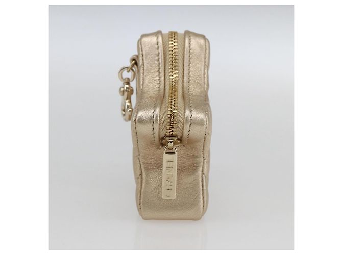 CHANEL Matelasse Rucksack Lackleder Gold CC Auth 169659SM Golden - Ansicht 27
