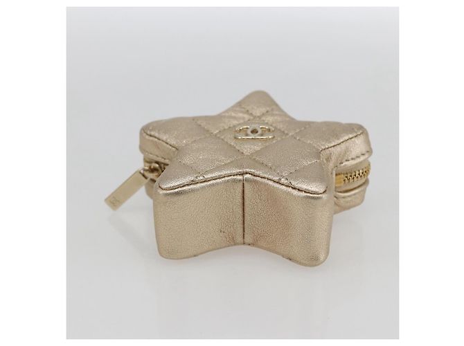 CHANEL Matelasse Rucksack Lackleder Gold CC Auth 169659SM Golden - Ansicht 29