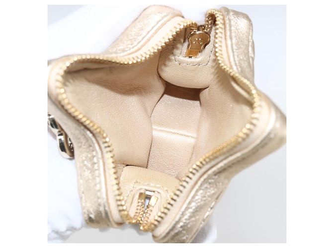 CHANEL Matelasse Rucksack Lackleder Gold CC Auth 169659SM Golden - Ansicht 30