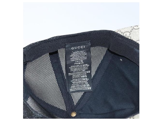 Cappellino GUCCI GG Supreme Web Sherry Line Cap PVC L Beige Red Green 426887 Auth 171533 - vista 12