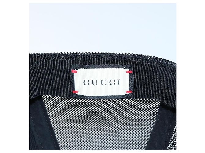 Cappellino GUCCI GG Supreme Web Sherry Line Cap PVC L Beige Red Green 426887 Auth 171533 - vista 17