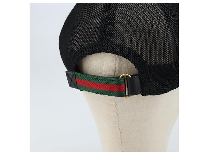 Cappellino GUCCI GG Supreme Web Sherry Line Cap PVC L Beige Red Green 426887 Auth 171533 - vista 6