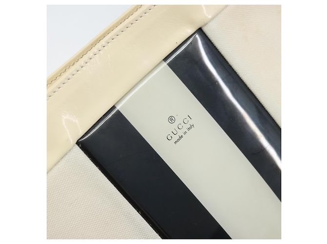 Borsa a Spalla GUCCI Tela Oro Bianco 001 4231 Auth ep13756 D'oro - vista 14