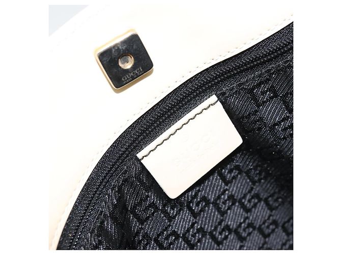 Borsa a Spalla GUCCI Tela Oro Bianco 001 4231 Auth ep13756 D'oro - vista 16