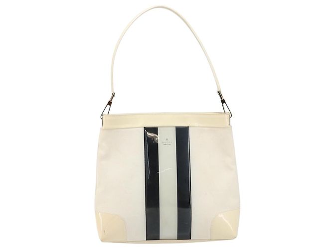 Borsa a Spalla GUCCI Tela Oro Bianco 001 4231 Auth ep13756 D'oro - vista 2