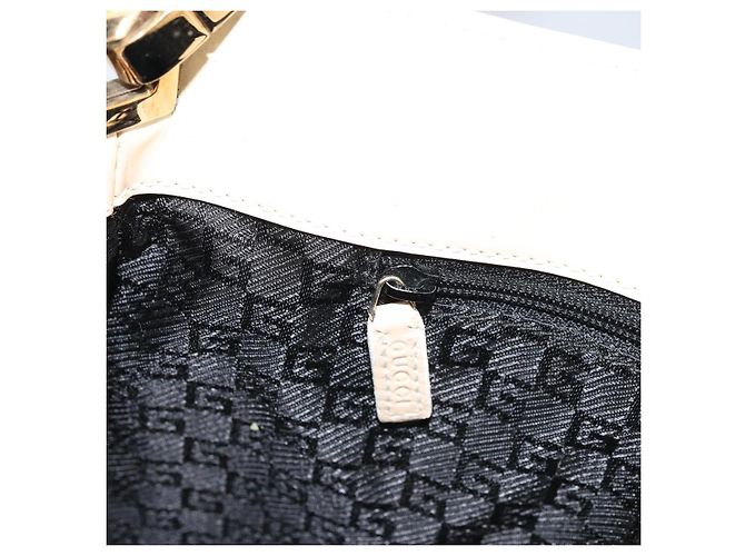Borsa a Spalla GUCCI Tela Oro Bianco 001 4231 Auth ep13756 D'oro - vista 20