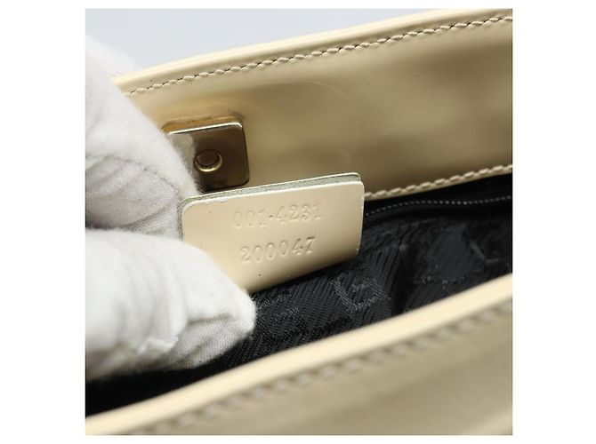 Borsa a Spalla GUCCI Tela Oro Bianco 001 4231 Auth ep13756 D'oro - vista 22