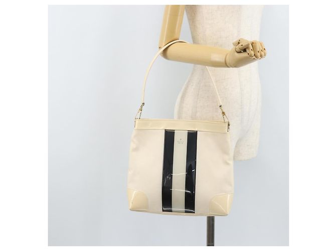 Borsa a Spalla GUCCI Tela Oro Bianco 001 4231 Auth ep13756 D'oro - vista 23