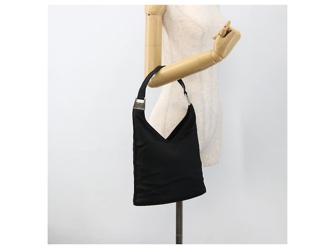 Borsa a Spalla GUCCI Nylon Nero Argento 001 2113 3010 Auth BSZ644 - vista 23